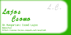 lajos csomo business card